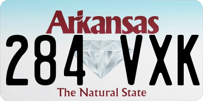AR license plate 284VXK