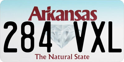 AR license plate 284VXL