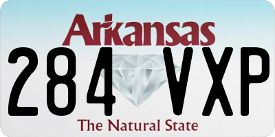 AR license plate 284VXP