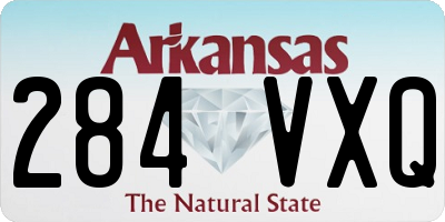 AR license plate 284VXQ
