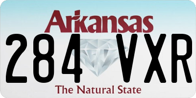 AR license plate 284VXR