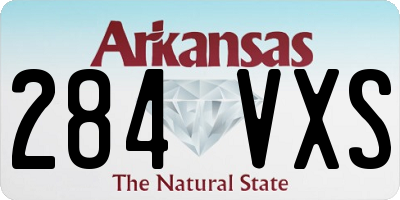 AR license plate 284VXS
