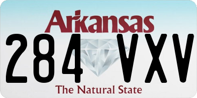 AR license plate 284VXV