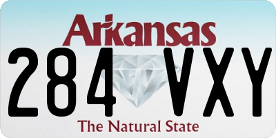 AR license plate 284VXY