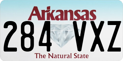 AR license plate 284VXZ