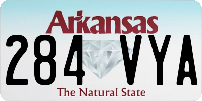 AR license plate 284VYA