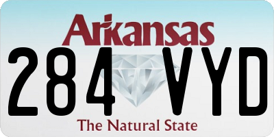 AR license plate 284VYD