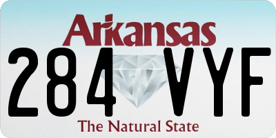 AR license plate 284VYF
