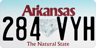 AR license plate 284VYH