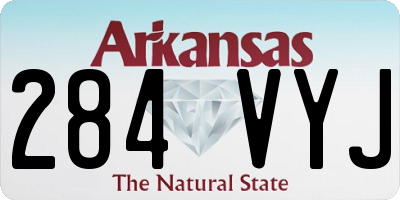 AR license plate 284VYJ