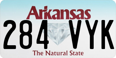 AR license plate 284VYK