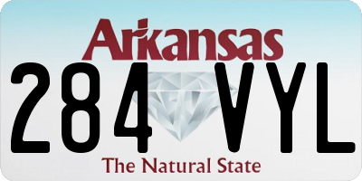 AR license plate 284VYL
