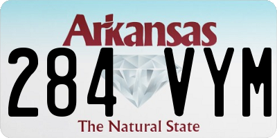 AR license plate 284VYM