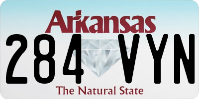 AR license plate 284VYN