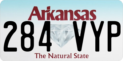 AR license plate 284VYP