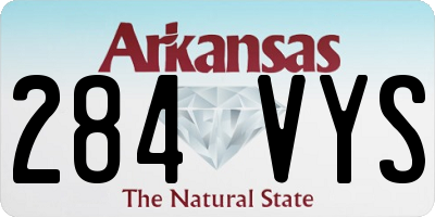 AR license plate 284VYS