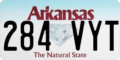 AR license plate 284VYT