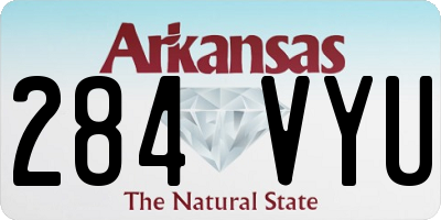 AR license plate 284VYU
