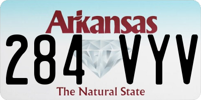 AR license plate 284VYV