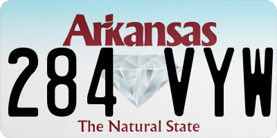 AR license plate 284VYW