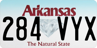 AR license plate 284VYX
