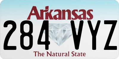 AR license plate 284VYZ