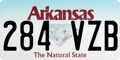 AR license plate 284VZB