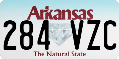 AR license plate 284VZC