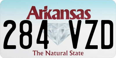 AR license plate 284VZD