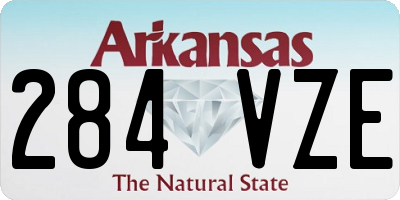 AR license plate 284VZE