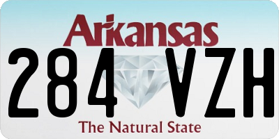 AR license plate 284VZH