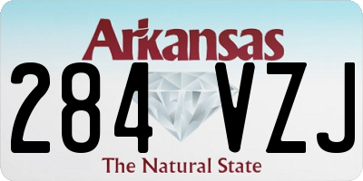 AR license plate 284VZJ