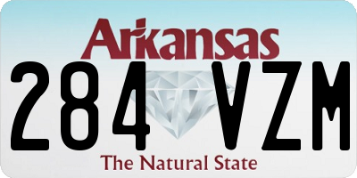 AR license plate 284VZM