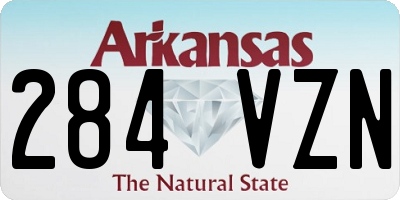 AR license plate 284VZN