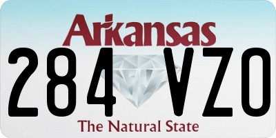 AR license plate 284VZO