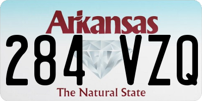 AR license plate 284VZQ