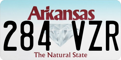 AR license plate 284VZR