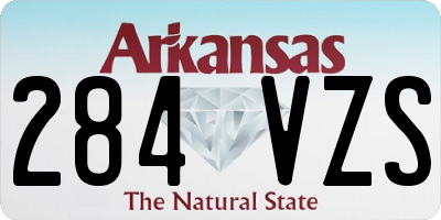 AR license plate 284VZS