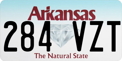 AR license plate 284VZT