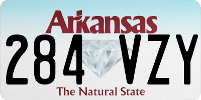 AR license plate 284VZY