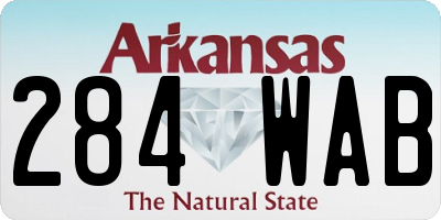 AR license plate 284WAB