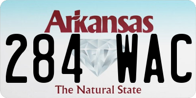 AR license plate 284WAC