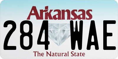 AR license plate 284WAE