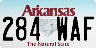 AR license plate 284WAF