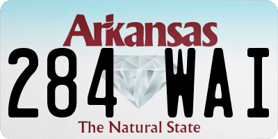 AR license plate 284WAI