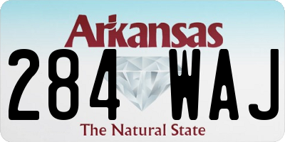 AR license plate 284WAJ