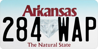 AR license plate 284WAP