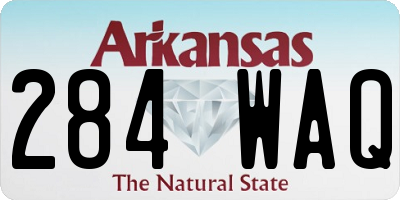 AR license plate 284WAQ