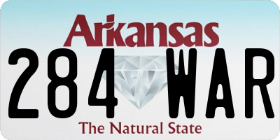 AR license plate 284WAR