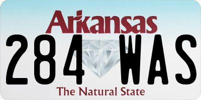 AR license plate 284WAS